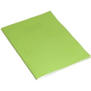 Rhino Briefpapier oefenboek | A4 | 64 pagina's | bovenste helft leeg en onderste helft gelinieerd 15 mm | lichtgroen | leermiddelen | schoolboeken | set van 10