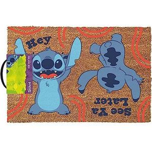 Pyramid International Disney Lilo en Stitch deurmat (Hey See Ya Later Design) kokosvezel, deurmat voor binnen en buiten, 40 cm x 60 cm, officieel product