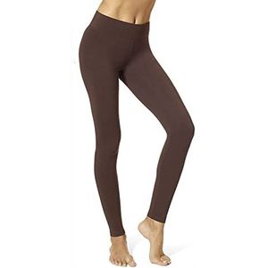 HUE Ultra dameslegging van katoen met brede tailleband | chique leggings, Expresso