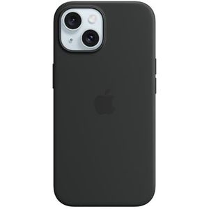 Apple Silicone hoesje met MagSafe voor iPhone 15 - Zwart​​​​​​