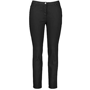Samoon Stretchbroek voor dames Betty 5 pocket broek vrijetijdsbroek stretchbroek stretch broek effen normale lengte grote maten, zwart.