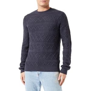 Only & Sons Pull tricoté pour homme, bleu marine, L