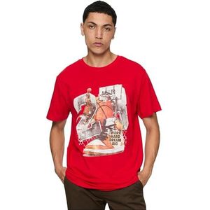 Mister Tee Ballin Vintage T-shirt voor heren, Urban Rood