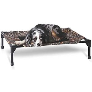 K&H PET PRODUCTS Original Pet verhoogd huisdierbed, maat M (63,5 x 81,3 x 17,8 cm), Realtree Edge camouflage