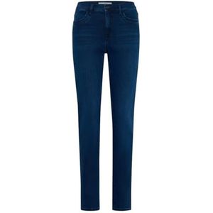 BRAX Mary Style Mary Jeans met 5 zakken van thermisch denim voor dames, Donkerblauw versleten