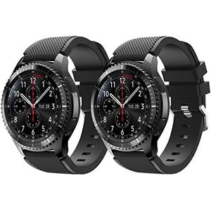 Vozehui armband compatibel met Samsung Gear S3 Frontier/Gear S3 Classic/Galaxy 46 mm/Huami Amazfit 2/Huawei GT/Huawei Watch 2 Pro Smartwatch, zachte siliconen sportarmband