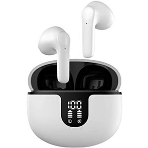 Quality Park Bluetooth hoofdtelefoon in het oor, draadloze hoofdtelefoon Bluetooth 5.2 HiFi stereogeluid, IPX7 waterdicht, draadloze hoofdtelefoon, touch-control, ruisonderdrukking, bluetooth 40H speeltijd
