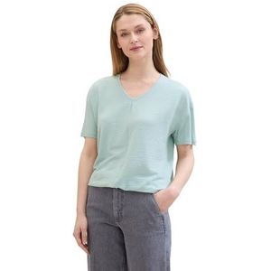 TOM TAILOR T-shirt pour femme, 30463 - Dusty Mint Blue, XXL