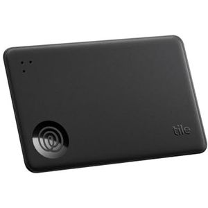 Tile by Life360 Slim (2024) - portefeuilledetector, Bluetooth-tracker en objectzoeker voor bagagelabels, paspoort en andere. 1 stuk (zwart)