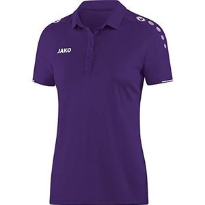 JAKO Classico dames poloshirt, nachtblauw/citro, 48, Paars.