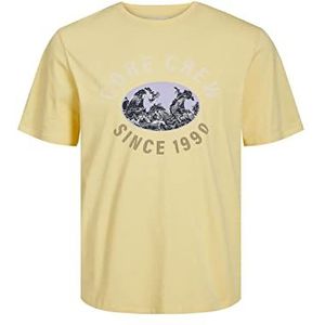 JACK & JONES Heren T-shirt, Lichtgeel, XL, Lichtgeel