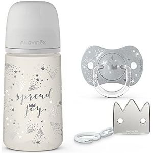 Suavinex SX Pro Cadeauset voor pasgeborenen, 0-6 maanden, Spread Joy, grijs, 3 stuks