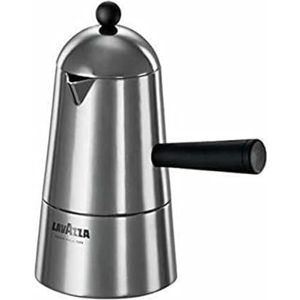 ILSA Carmencita Classic Espresso koffiezetapparaat, aluminium, zwart handvat en knop, inhoud 35 cl, kopjes 6