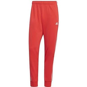adidas Essentials Warm-Up Tapered 3-Stripes Track Pants Herenbroek, Rood