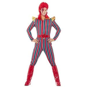 Smiffys Meerkleurig Space Superstar-kostuum met overall, riem en deksel, meerkleurig, maat: XL