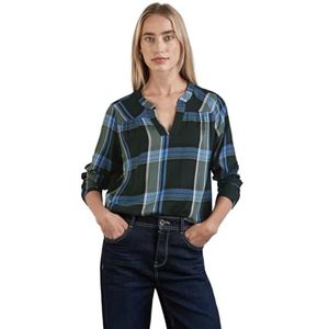 Street One A344959 geruite blouse, dennengroen, 42 dames, dennengroen, 42, Fir Groen