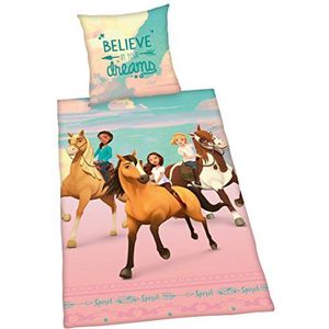 Herding 4438401050 Spirit Beddengoedset, Katoen/Renforcé, Meerkleurig, Dekbedovertrek 135x200 cm, Kussensloop 80x80 cm
