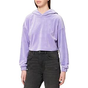 Urban Classics Dames Fluweel Oversize Hoodie, Lavendel