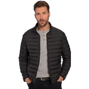 JP 1880 Menswear 723363 gewatteerde jas voor heren, oversized L-8XL, lichte en warme contrasterende voering, zwart (zwart 72336310)