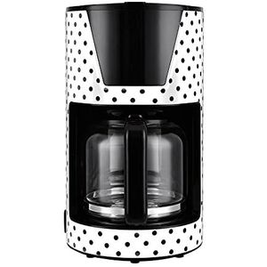 Kalorik TKG CM 1045 WBD N Retro koffiezetapparaat met filter 1,5 l, glazen kan, voor maximaal 12-15 kopjes, 900 W, wit/zwart