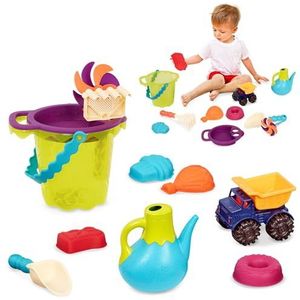 B. toys by Battat - B. Ready strandspeelgoedtas - strandtas met 11 grappig zandspeelgoed - kinderen vanaf 18 maanden