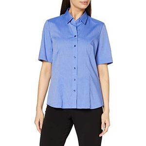 Seidensticker dames blouse 1/2 mouw, blauw (middenblauw (0014)