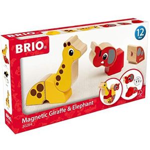 30284 BRIO magneetdieren, olifant en giraffe