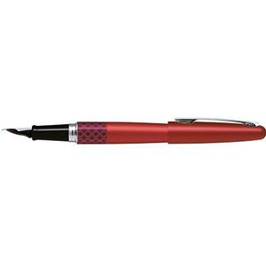 Pilot MR Retro Pop Collection Vulpen, medium punt, golfpatroon, metallic rood