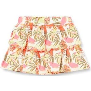 NAME IT Nkfvinaya Skirt Fff Noos Rok Meisjes, Glanzend wit/print: tropisch