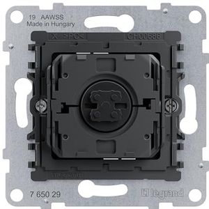 LEGRAND, Seano 765029 rolluikschakelaarinzetstuk, 3-knops systeem, voor directe aansluiting op de rolluikmotor, mechanische vergrendeling, schakeltijd 0,5 seconden