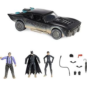 dc comics Lt. Gordon, set met 2 exclusieve beweegbare figuren van 10 cm en een politieauto, onderdelen voor het verzamelen van Batman-film, speelgoed vanaf 3 jaar, 6063486