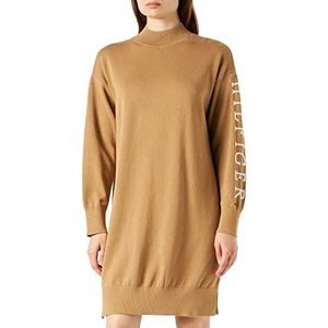 Tommy Hilfiger Jurk M-NK Grafische katoenen pullover dames, countryside kaki, S, countryside kaki