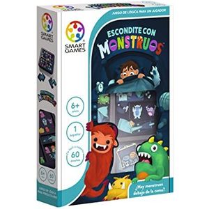 SmartGames - Verbergen met monsters, gezelschapsspellen voor kinderen vanaf 6 jaar, educatieve spelletjes, ingenieursspellen, puzzel, kinderpuzzel, cadeaus voor kinderen