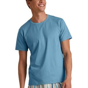 CALIDA T-shirt RMX Sleep Weekend pour homme, Bleu Niagara, 58