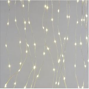 EMOS Led-lichtgordijn, 240 leds, kerstlichtsnoer 1,7 m lang, 5 m netsnoer met voeding, 8 verlichtingsmodi, voor feestjes, Kerstmis, warm wit, IP44,