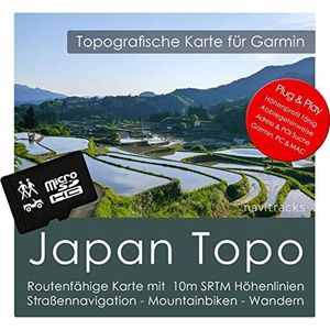 navitracks Japon Garmin Topo 8 GB microSD GPS-kaart Topografische GPS-kaart Topografisch GPS-navigatiesysteem PC & Mac