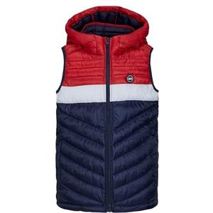 JACK&JONES JUNIOR JJEHERO Bodywarmer Hood SN JNR gewatteerde jas, marineblauw, 8 jaar meisjes, Blauw