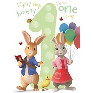 Peter Rabbit Verjaardagskaart voor 1e verjaardag - 1e verjaardag - Peter Rabbit