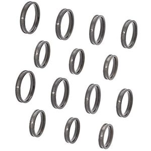 UNICRAFTALE Roestvrij staal getextureerde diamanten ring lege ronde ring voor het inleggen van ringen en sieraden cadeau