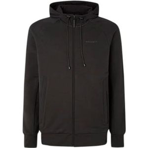 Hackett London HS Hybrid HDY FZ Hoodie voor heren, zwart, XS, zwart.