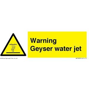 Geyser Water Jet waarschuwingsbord - 150 x 50 mm - L15