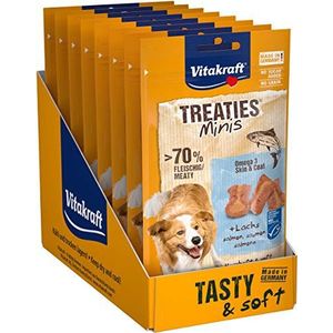 Vitakraft Treaties Mini – lekkernij voor honden met zalm en omega, 3-8 x 48 g