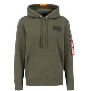 ALPHA INDUSTRIES red stripe heren hoodie, Donkergroen