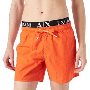 Armani Exchange Allover & Elastische boxershorts voor heren, oranje (Scarlet Ibis - Scarlet Ibis 14162)