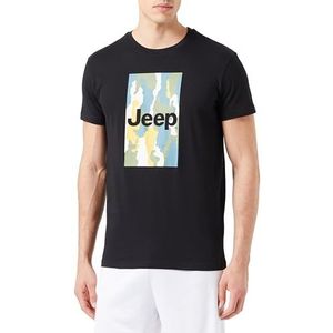 Jeep J Man T-shirt Jeep Camoubark grote print J23w heren T-shirt, zwart.