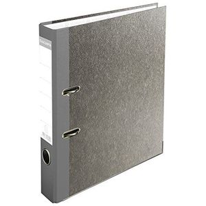 Exacompta - 1x ordner grijs gemarmerd papier - rugbreedte 50 mm - mechanisch 55 mm - buitenafmetingen: 32 x 29 x 5 cm - DIN A4 formaat - grijs - rug grijs - achterkant grijs