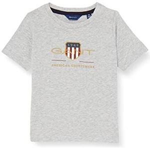 GANT Archive Shield Ss Baby Jongens T-Shirt lichtgrijs Melange, 68, lichtgrijs gemêleerd