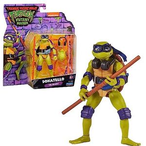 NINJA TURTLES Ninja schildpadden, 12 cm groot beweegbaar figuur, met wapens, willekeurig model, speelgoed voor kinderen vanaf 4 jaar, Giochi Preziosi TU805
