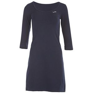 Winshape WK2 mini-jurk voor dames, 3/4 mouwen, korte mini-jurk, sport, vrije tijd, framboos, XS, Nachtblauw.