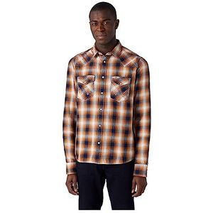 Wrangler Ls Western T-shirt voor heren, Gouden eik.